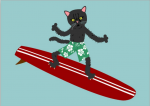surfing black cat.PNG