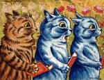 Three cats singing by Louis Wain.jpg